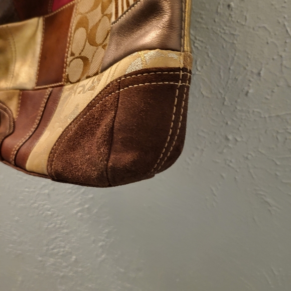 Coach Signature Patchwork Multicolored Bag Purse - Picture 6 of 7